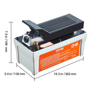 VEVOR Hydraulische Krik - Autokrik - Garagekrik -  10,000 PSI - Voetaangedreven - QUORE