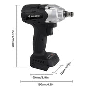 Impact Wrench - Cordless Impact Wrench - Tool - Wrench - 21V - 3-speed - 22mm sleeve - for 18V Makita Lithium Battery - No Battery