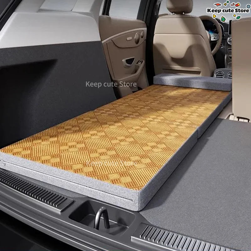 Opvouwbaar Autobed – Reisslaapmat – Auto Slaapkussen – Kampeerbed – Rustmat – Variant A – Koelmat En Katoen-Linnen – 160x60cm Compact