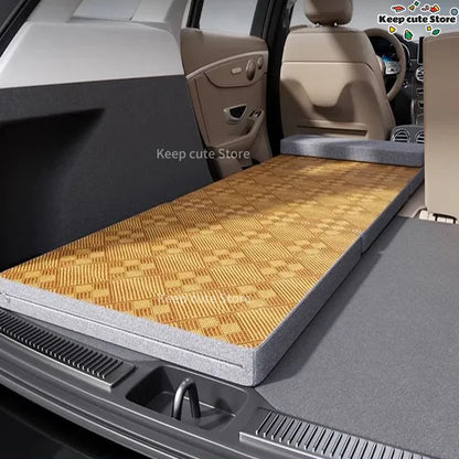 Opvouwbaar Autobed – Reisslaapmat – Auto Slaapkussen – Kampeerbed – Rustmat – Variant A – Koelmat En Katoen-Linnen – 160x60cm Compact