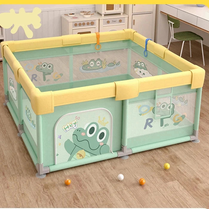 Kinderbox - Speelbox - Grondbox Baby - Box Baby - Opbergvak - Schuim Bescherming - Veilig Baby - Stofdicht - Speeltuin - 180-200cm - QUORE