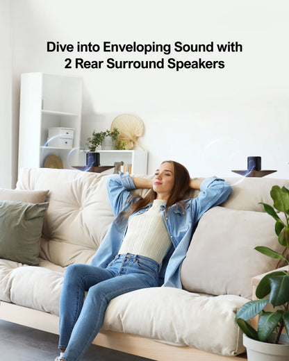 Soundbar - 2.2ch - Soundbar met Subwoofer - Soundbar voor TV - Bluetooth - App Control - Draadloze - Bass Instelbaar - 100W -Geluidssysteem - Zwart