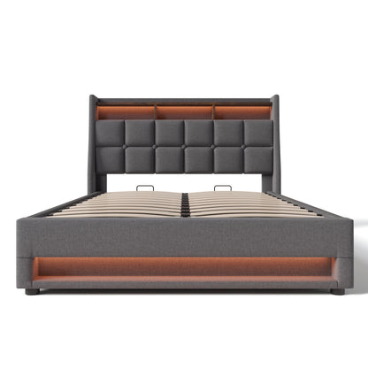 Halfhoog bed – Halfhoogslaper – Kinderbed – Hoogslaper met bureau – Kindermeubel – Met bureau en opbergruimte – Veilig met reling – Inclusief stofopbergboxen – Exclusief matras – 90x200 cm – Wit met grijze accenten