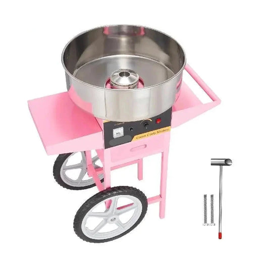 Commerciële Suikerspinmachine Retro - Professioneel - Suikerspinmakers - Met kar - Snoep - Kinderfeestje - Suikerspin Suiker - Cotton Candy - QUORE