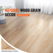 Vinyl Vloer - Vinyl Tegels - Vinyl Tegels Vloer - In elkaar grijpende Vinyl Vloertegels - 1220 X 185mm 10 Tegels - 5,5mm Dik - DIY Vloerbedekking voor Keuken - Donker Bruin