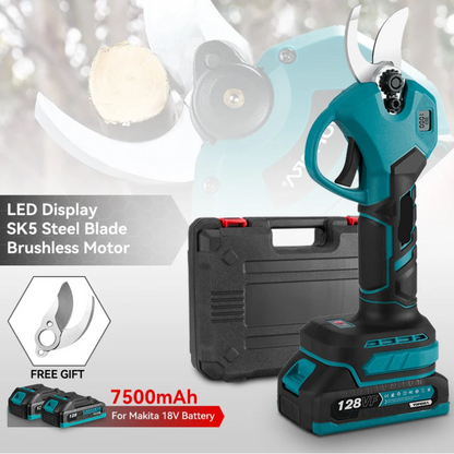 Elektrische Snoeischaar - Takkenschaar - Takkenzaag - Snoeizaag - Accu - 30MM - Borstelloze - Draadloze - Snijdiameter -  Takkenschaar met 2 Snelheden  - 18V - 1x Accu - Voor Fruitbomen, Bonsai en Takken - QUORE