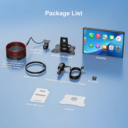 Navigatiesysteem Auto - Dashcam voor auto - GPS Navigatie - Draadloze - 2.5K DVR - Bluetooth Audio - ADAS Systeem - 9" - Achteruitrijcamera - Spraakbesturing