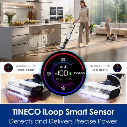 Tineco Floor ONE S7 Steam Cordless Wet Dry Vacuum Steam Mop All-in-One, Floor Washer for Sticky Mess Clean Up on Hard Floors