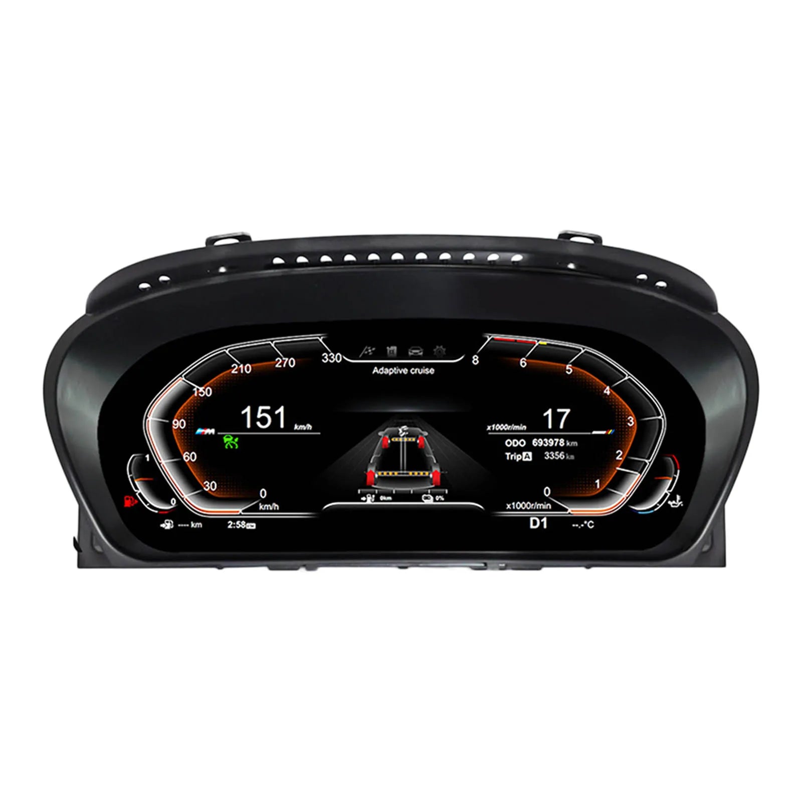 12,3" LCD Dashboard – Digitaal Instrumentenpaneel – Virtuele Cockpit – Auto Paneel – BMW Dashboard Vervanger – Hoge Resolutie 1920x720 – Plug & Play Installatie – F30 F31 F34 Variant - QUORE