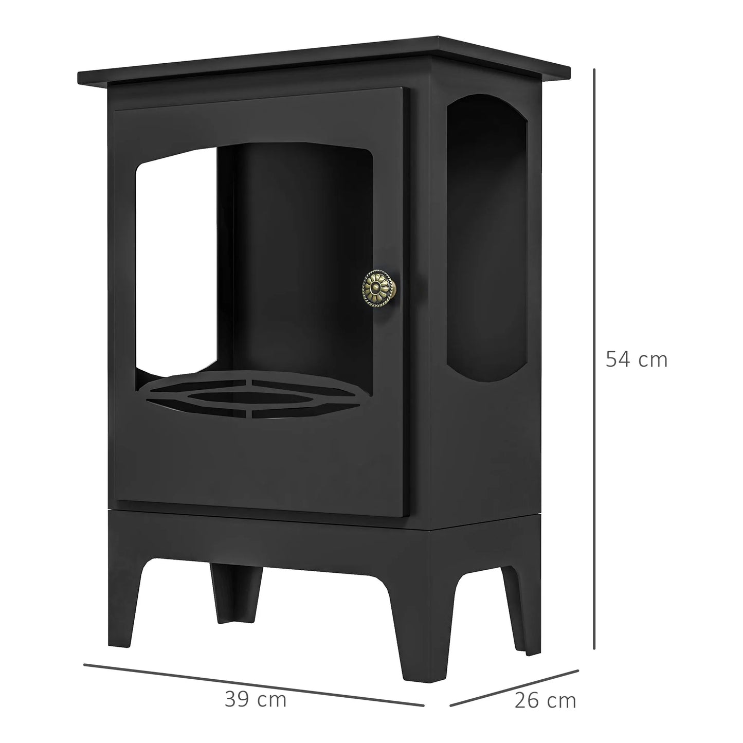 Bio-ethanol Haard – Vrijstaande Haard – Ethanol Kamin – Sfeerverwarming – Vuurkorf – Compact 39x26x54 cm – Rookvrij & Veilig Met RVS Blusser - QUORE
