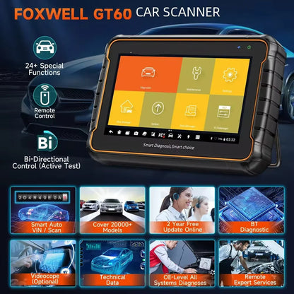OBD2-Scanner – Autodiagnoseapparaat – Foutcode Lezer – Draadloze Scanner – Bi-Directionele Testfunctie – Real-Time Data – WiFi En Bluetooth Connectivity - QUORE