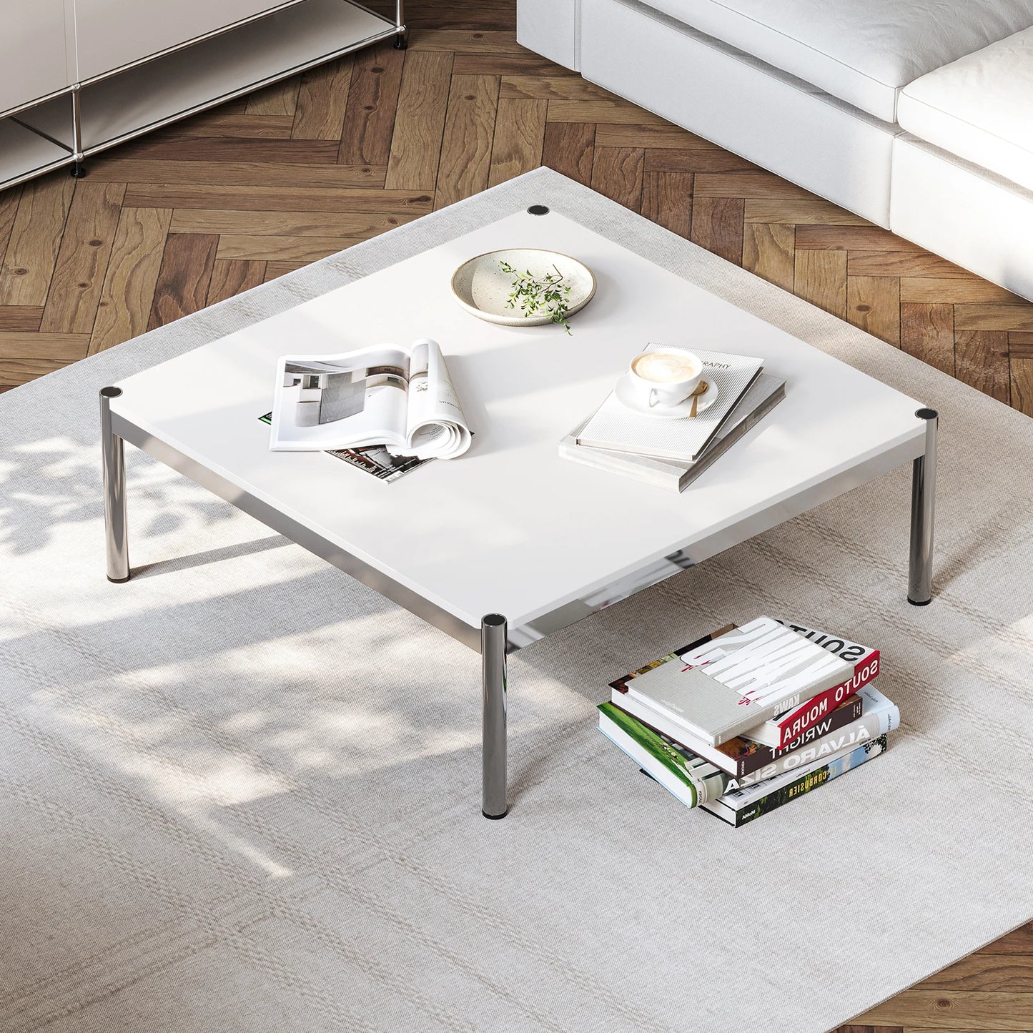 Wood Color Panel Desk Glass Table Living Room Furniture Home Coffee Table Modern Simple Dining Table For Bedroom Side Desk Table