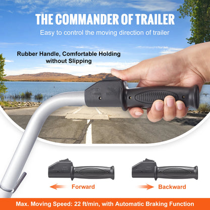 Elektrische Trailer Dolly – Trailer Verplaatsen – Caravan Dolly – Aanhanger Schuifhulp – 350 Watt Motor – Verstelbare Kleminstallatie