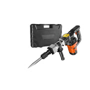 Demolition hammer - Electric breaker - Concrete breaker - With high impact force for demolition work - 1400W - 2900BPM - Black Orange