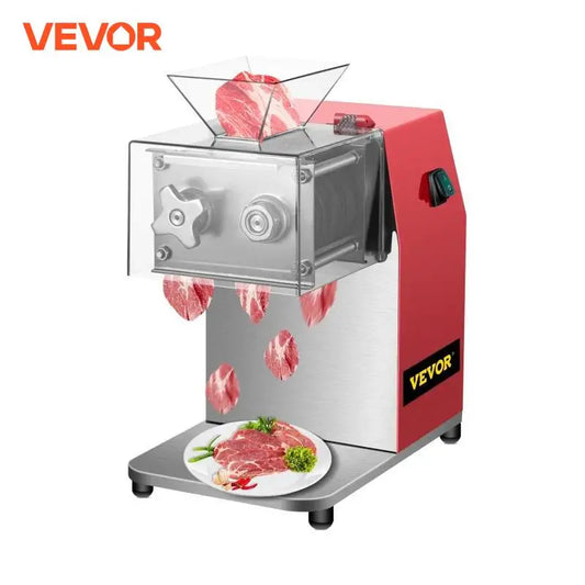 VEVOR 250kg/H Commercial Electric Meat Slicer Grinder Vegetable Cutter Shred Machine 850W Home Automatic Food Chopper Chipper - QUORE