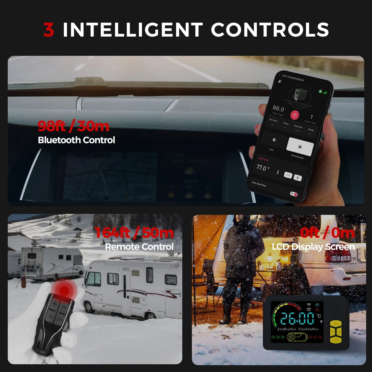 Dieselverwarmer – Camperverwarmer – Bootverwarmer – Garageverwarmer – 8 kW Vermogen – Bluetooth Bediening – Laag Brandstofverbruik