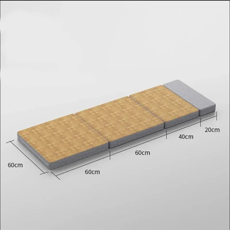 Opvouwbaar Autobed – Reisslaapmat – Auto Slaapkussen – Kampeerbed – Rustmat – Variant A – Koelmat En Katoen-Linnen – 160x60cm Compact