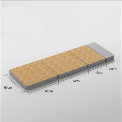 Opvouwbaar Autobed – Reisslaapmat – Auto Slaapkussen – Kampeerbed – Rustmat – Variant A – Koelmat En Katoen-Linnen – 160x60cm Compact