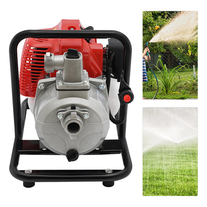 Waterpomp - Vijverpomp - Duurzame Zonne Pomp - Tuinpomp - 1.25KW Vermogen - 2-Takt Motor - 98.43ft Lift & 35.66Gal/Min - Benzine - Doorstroom – Corrosiebestendig Carbonstaal