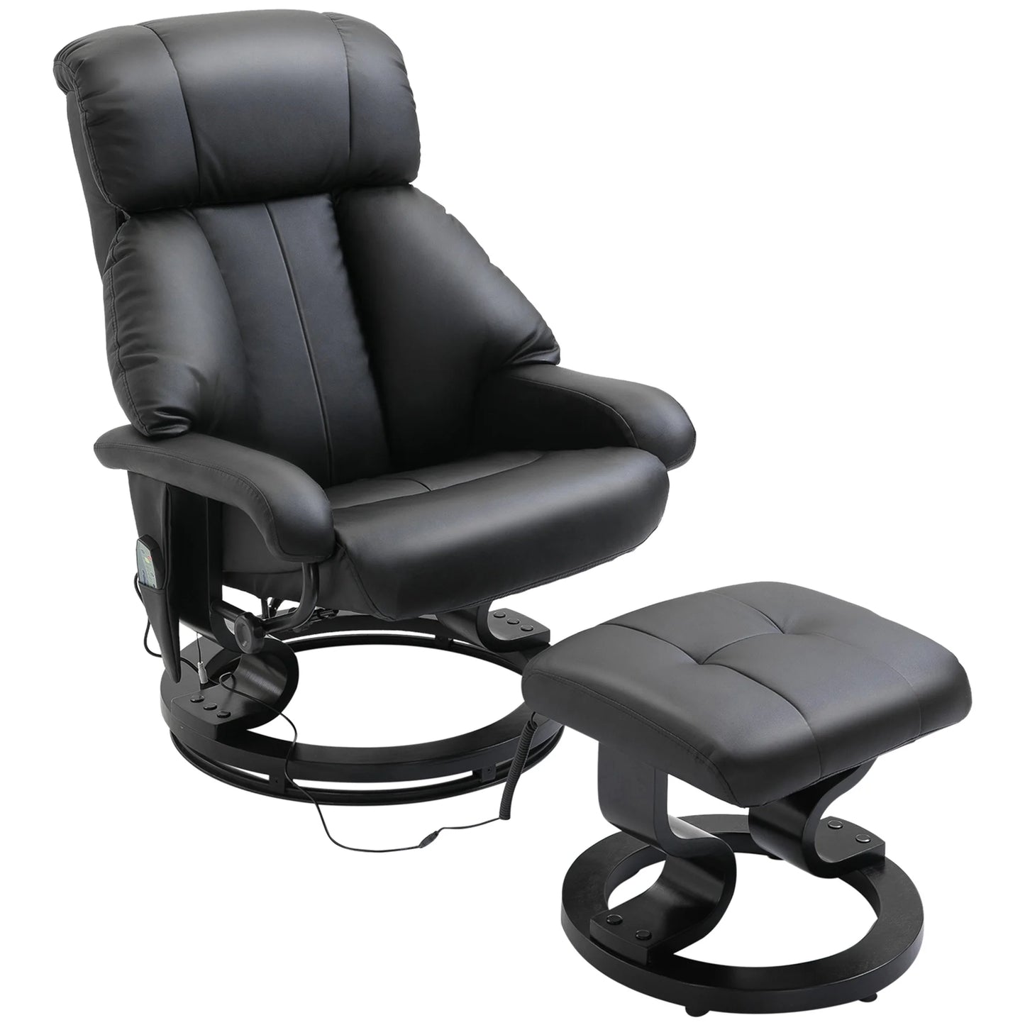 Massagestoel – Massagefauteuil – Relaxstoel – Ontspanningsstoel – Verstelbare Rugleuning – 10 Vibratiepunten – Draaibaar 360°