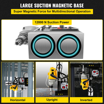 Magneetboormachine - Boormachine - Elektrische Boorpers - Kernboormachine - Magnetische Boormachine - Kernboor - 1100W - 40mm - Elektromagnetisch Boorapparaat - Industriële Boorstandaard