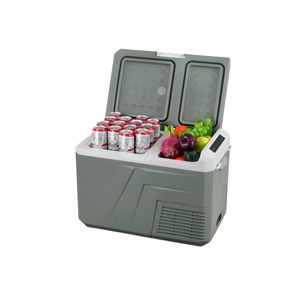Mini Koelkast - Auto Koelkast - Draagbare Compressor Koelbox - Elektrische Vriesbox - met Veiligheidsbevestigingssleuven - voor Camping - Auto - Vrachtwagen - Boot - 40L - 64.7 x 37.2 x 52 cm - Groen