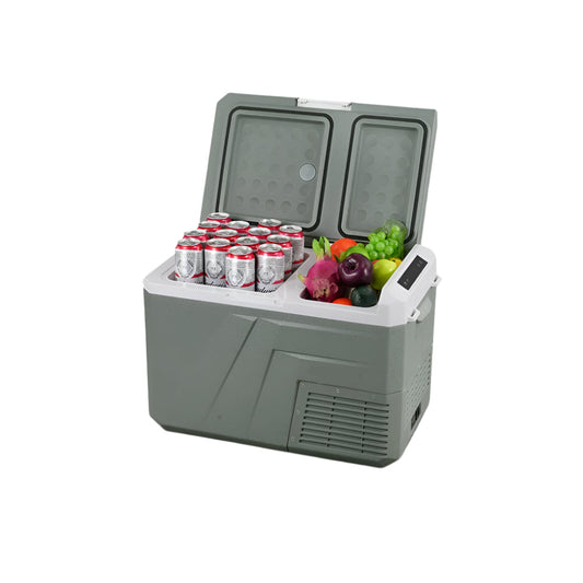 Mini Koelkast - Auto Koelkast - Draagbare Compressor Koelbox - Elektrische Vriesbox - met Veiligheidsbevestigingssleuven - voor Camping - Auto - Vrachtwagen - Boot - 40L - 64.7 x 37.2 x 52 cm - Groen