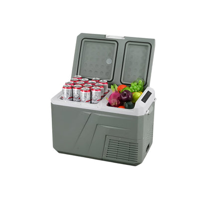 Mini Koelkast - Auto Koelkast - Draagbare Compressor Koelbox - Elektrische Vriesbox - met Veiligheidsbevestigingssleuven - voor Camping - Auto - Vrachtwagen - Boot - 30L - 64.7 x 37.2 x 44.5 cm - Groen