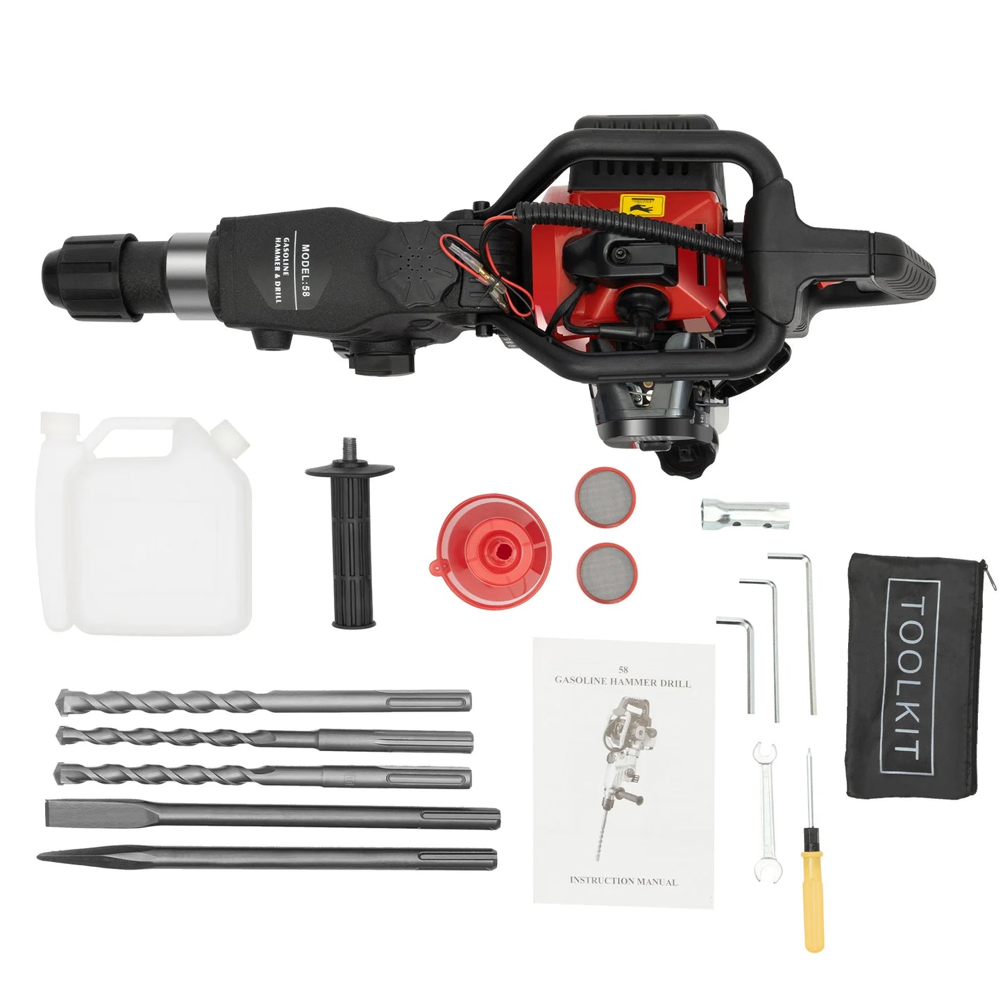 Sloopboor – Breekboor – Boorhamer – Betonboor – 1000W Motor – 2300-4000 Slagen Per Minuut