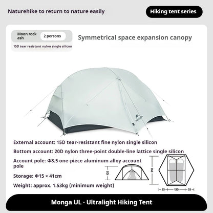 Twee Persoons Tent – Kampeertent – Trekkers Tent – Outdoor Tent – Lichtgewicht Tent – Waterdicht 2000-3000mm – Ultralicht 1,67 kg – Inclusief Grondzeil