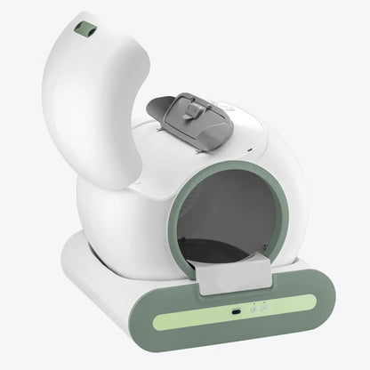 Slimme Kattenbak – Zelfreinigende Kattenbak – Automatische Kattenbak – Afgesloten Kattenbak – 65 Liter Capaciteit – App-Bediening - Wit