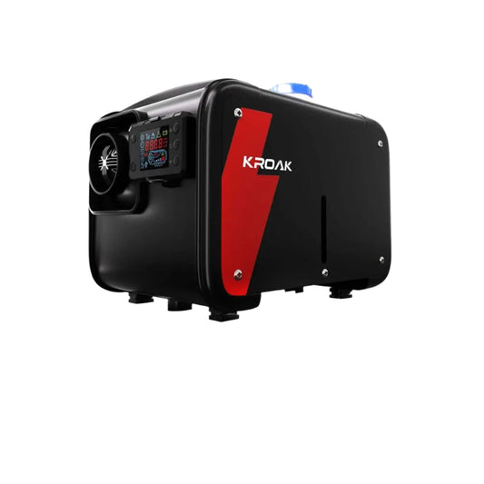 Kroak - Dieselkachel - Elektrische kachel - Kachel en ventilatoren - Benzineluchtkachel - LCD & Afstandsbediening - Bluetooh - Geen adapter - 12V - 5KW - 5L - Zwart - QUORE
