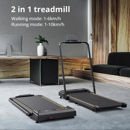 Treadmill - Walking Belt - Walking Pad - Walkingpad - Treadmill - 2in1 - Walking Mat - 2.5 HP Motor - LED Display - 265 lbs Max. Load - 1-10 km/h Walking Speed ​​- Black