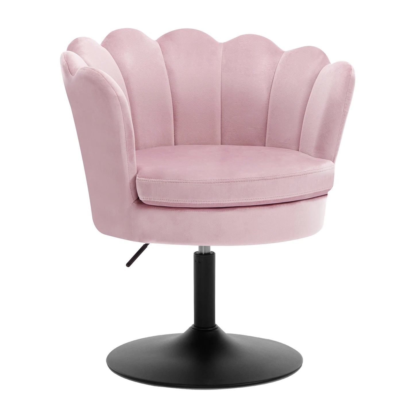 Dressing Chair Flower Shape Armchair with Backrest Living Room Chair Height-Adjustable  360° Rotatable Swivel Stool for Bedroom