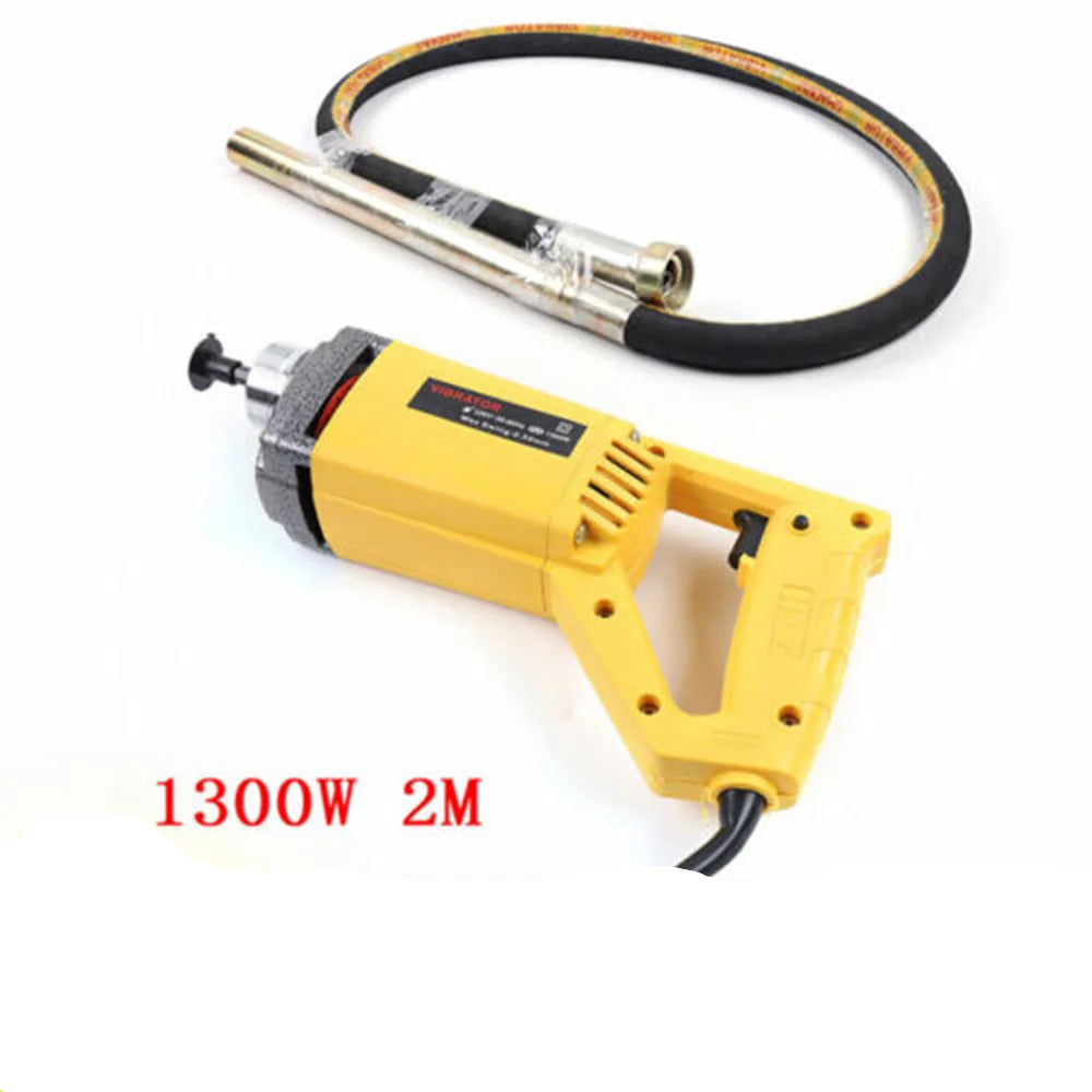 Beton Vibrator - Trilmachine - Trilapparaat - Beton Sloper - 1300W - 220V - Professionele Industriële Elektrische Beton Vibrator Motor Handheld Trilmachine met 2m Slang - QUORE
