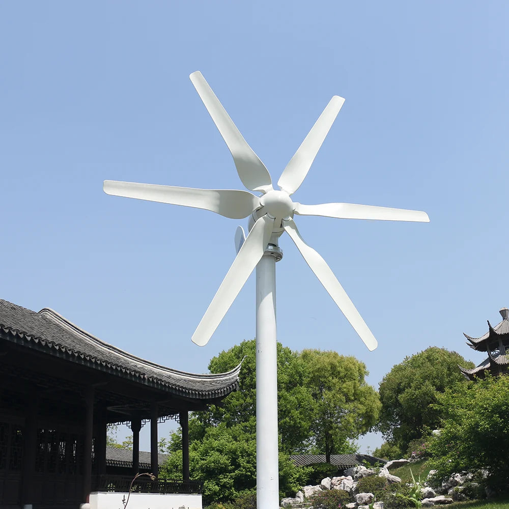 3000W Verticale Windturbine – Windgenerator – Windmolen – Energiecentrale – Generator – 24V Met MPPT-controller – Stil En Robuust