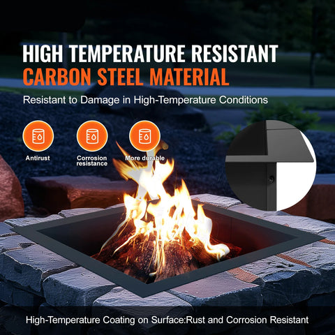 Fire Pit - Vuurplaats - Vuurschaal Buiten - Vuurkuil Buiten - Vuurschaal- Tuinhaard - vuurkorf - 30x30 in Binnendiameter 10inch - voor Buiten Kamperen Vreugdevuren