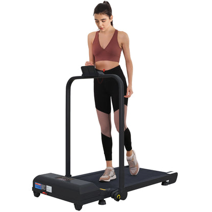 Loopband - Wandelband - Walking Pad - Walkingpad - Treadmill - Loopband voor onder het bureau - Loopband voor Hardlopen - 2 in 1 opvouwbare loopband - 2,5 pk - Zwart - QUORE