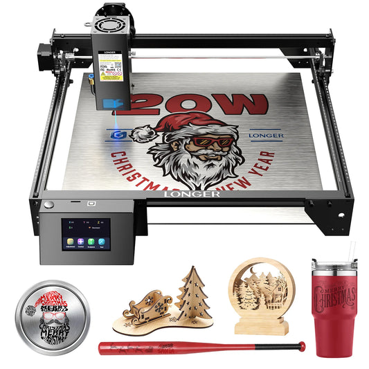 Lasergraveermachine – Laser Cutter – Gravure Machine – Snijmachine – CNC Graveur – 20W Krachtige Laser – 3,5” Touchscreen Wifi – Roze/Zwart – EU