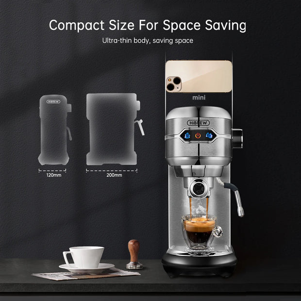 HiBREW Espressomachine Handmatig - Espresso Maker - Espressomachine Met Koffiebonen - Praktisch - Stijlvol - QUORE