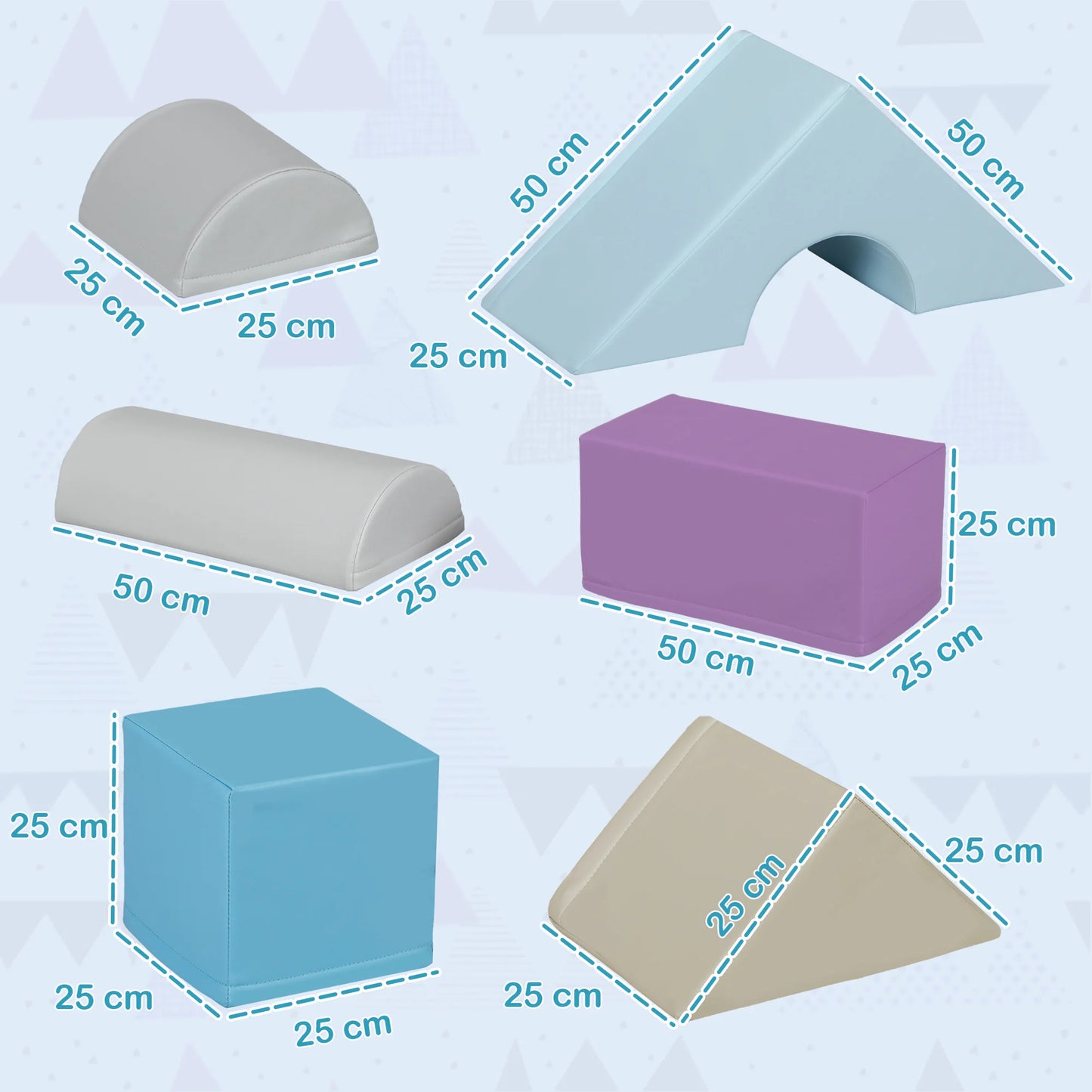 Zachte Bouwblokken – Speelblokken – Blokken Voor Peuters – Kinderspeelgoed – Schuim Met Kunstleren Bekleding – 11 Diverse Vormen