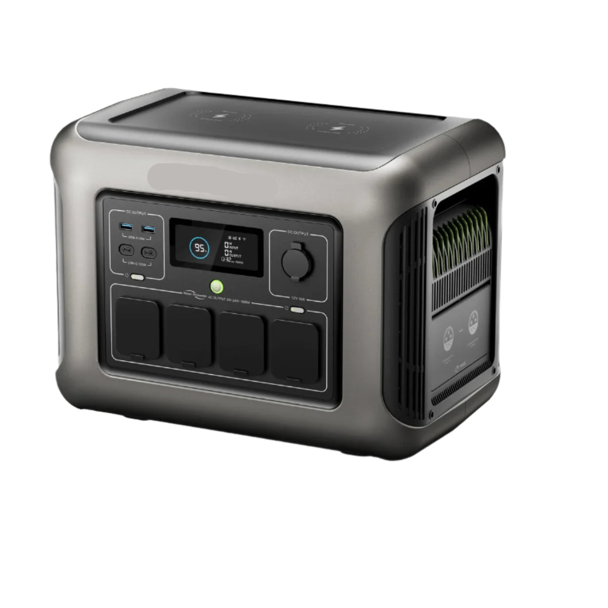Powerstation - Generator - Aggregaat - Powerbank - Draagbare - 1152Wh - LiFePO4 Batterij - met 1800W AC Uitgang en Zonnegenerator - QUORE