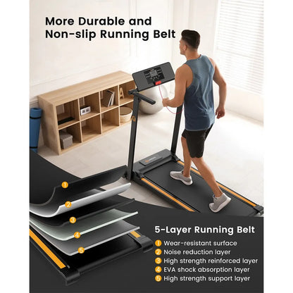 Loopband – Wandelband – Walking Pad – Treadmill – Loopband Elektrisch – 12 HIIT Programma’s – Inklapbaar Compact