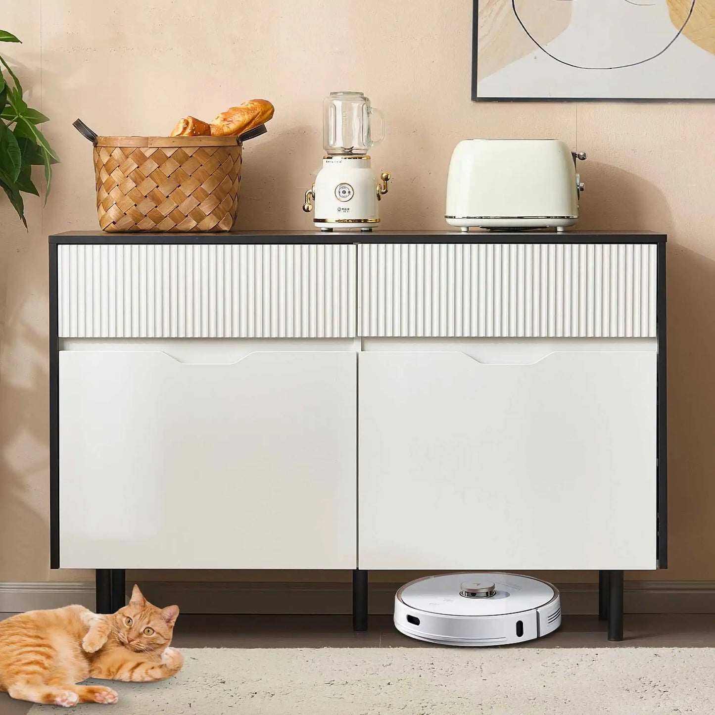Kast – Opbergruimte – Buffetkast – Tv-meubel – Koffiebalie – 120 Cm Breed – Verstelbare Planken