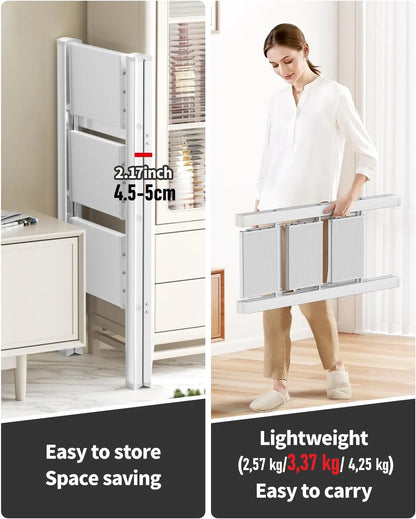 Trap - Huishoudtrap - Keukentrap - Ladder - 4-Treden Opvouwbare Aluminium Trap – Lichtgewicht Ladder met Brede Antislip Treden (101 cm)