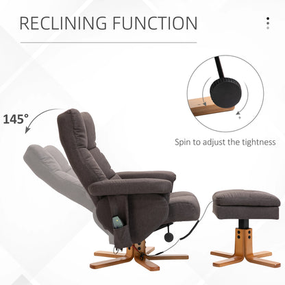Massagefauteuil – Relaxstoel – Massagestoel – Comfortfauteuil – 10 Massagepunten – Verstelbare Rugleuning 145 Graden