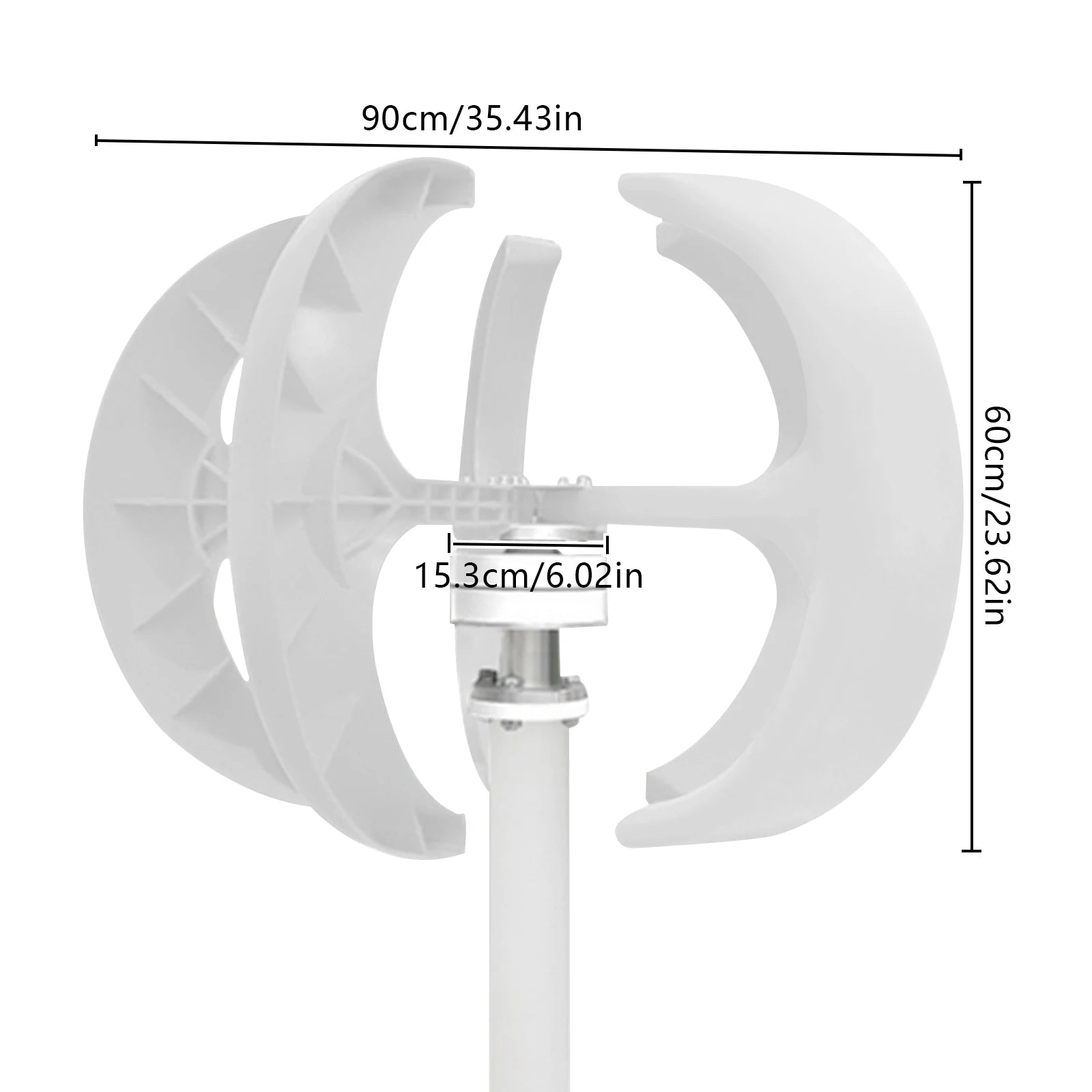 Windmolen – Windturbine – Windgenerator – Windenergie – Windmolen Generator – 600W Vermogen – Waterdichte IP67 Controller - QUORE