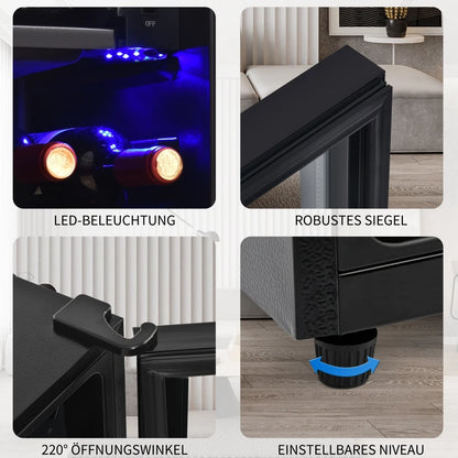 Mini Koelkast – Minibar – Kleine Koeler – Compacte Koelkast – Vrijstaande Koelkast – 128 Liter Inhoud – Stil & Energiezuinig
