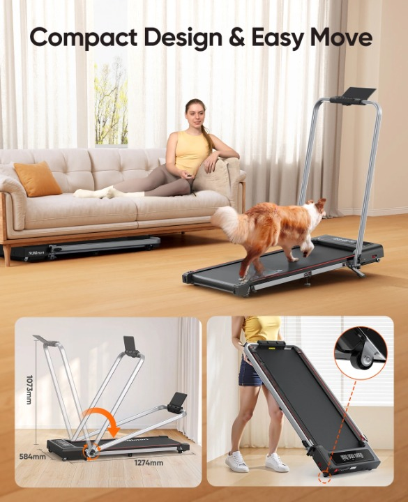 Loopband – Wandelband – Treadmill – Hardloopband – Trainingsapparaat – Snelheid 1-12 Km/U – Verstelbare Helling Tot 9% - Voor thuiskantoor - QUORE