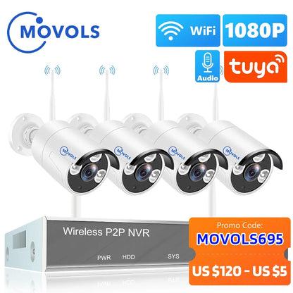 Draadloze Beveiligingscamera Set – CCTV Camera Systeem – IP Camera – Wifi Camera – Surveillance Camera – 1080P Full HD – Waterdicht IP66 – Real-time Audio & Beweging Detectie – 8 Kanaals NVR 2TB